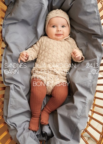 Einzelanleitung 2413-02, Lilja Cardigan & Diaper Pants & Tights & Bonnet
